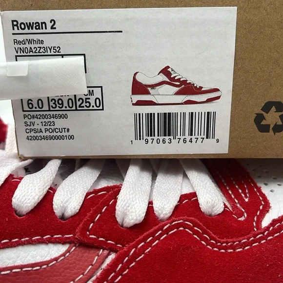 Vans Women’s Rowan 2 Red/White
VN0A2Z3IY52 Sneakers - Picture 15 of 16